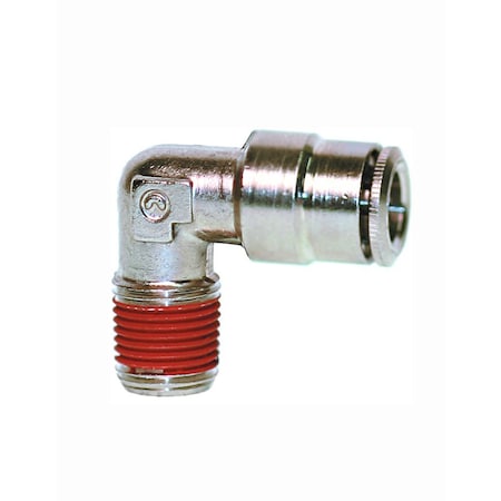 Male Elbow With Coated Threads Non-Swivel, 3/8 OD X 3/8 NPT
